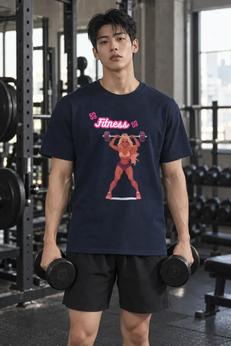 "Fitness Power Pop" Heavyweight Unisex Crewneck T-shirt