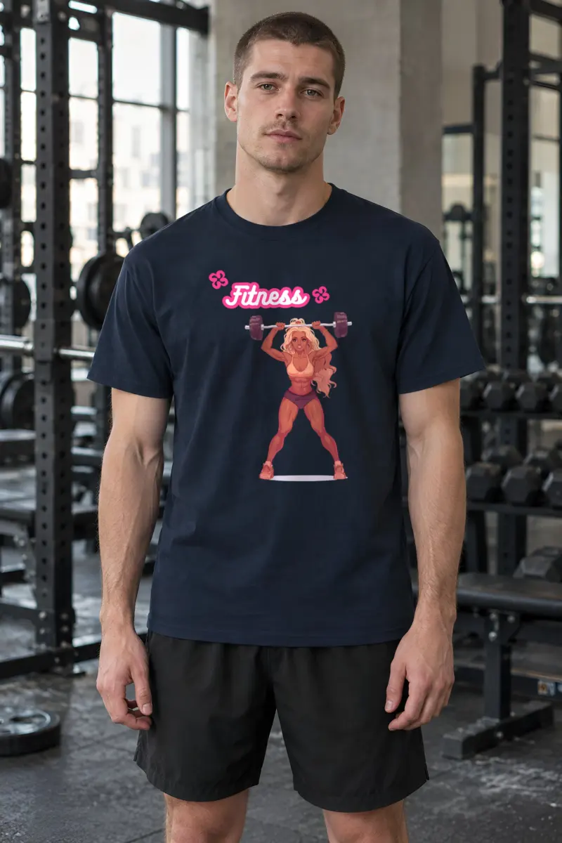 "Fitness Power Pop" Heavyweight Unisex Crewneck T-shirt