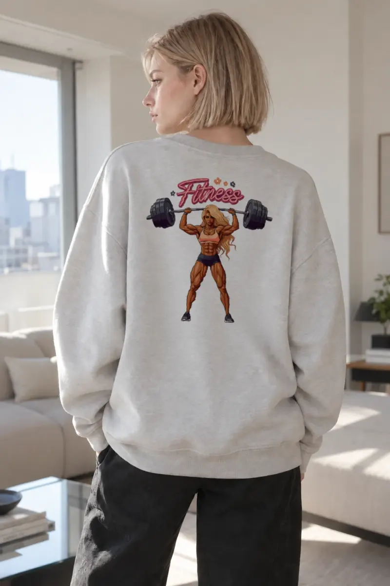 “Fitness Strong” Heavy Blend Unisex Crewneck Sweatshirt | Gildan 18000