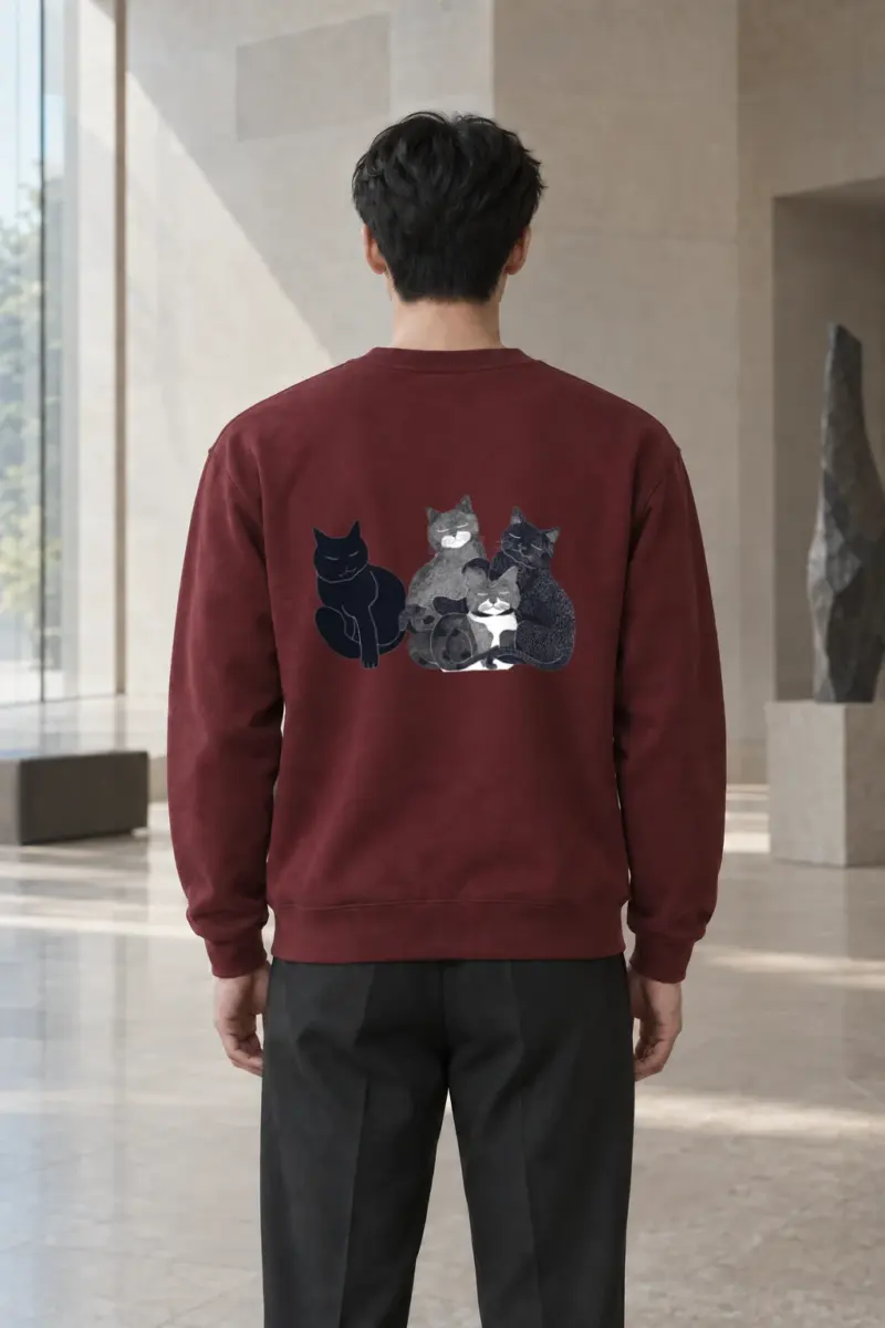 "Five Cat Gathering" Heavy Blend Unisex Crewneck Sweatshirt
