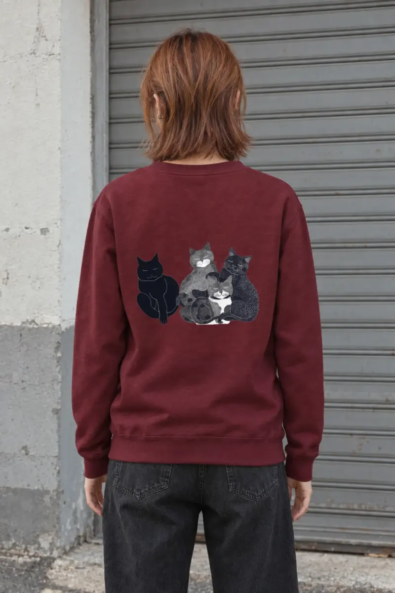 "Five Cat Gathering" Heavy Blend Unisex Crewneck Sweatshirt