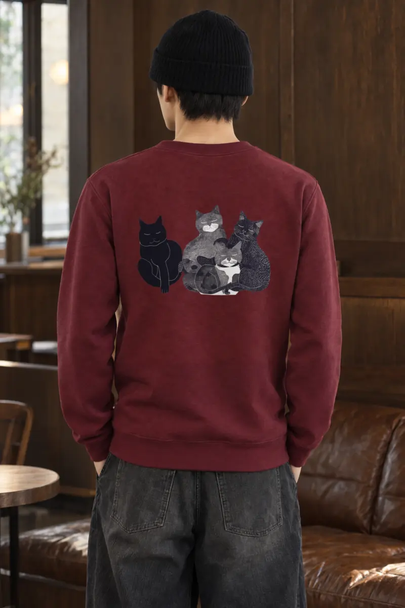 "Five Cat Gathering" Heavy Blend Unisex Crewneck Sweatshirt