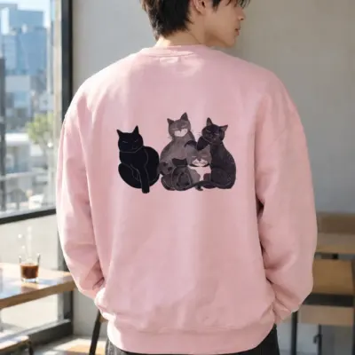 "Five Cat Gathering" Heavy Blend Unisex Crewneck Sweatshirt | Gildan 18000