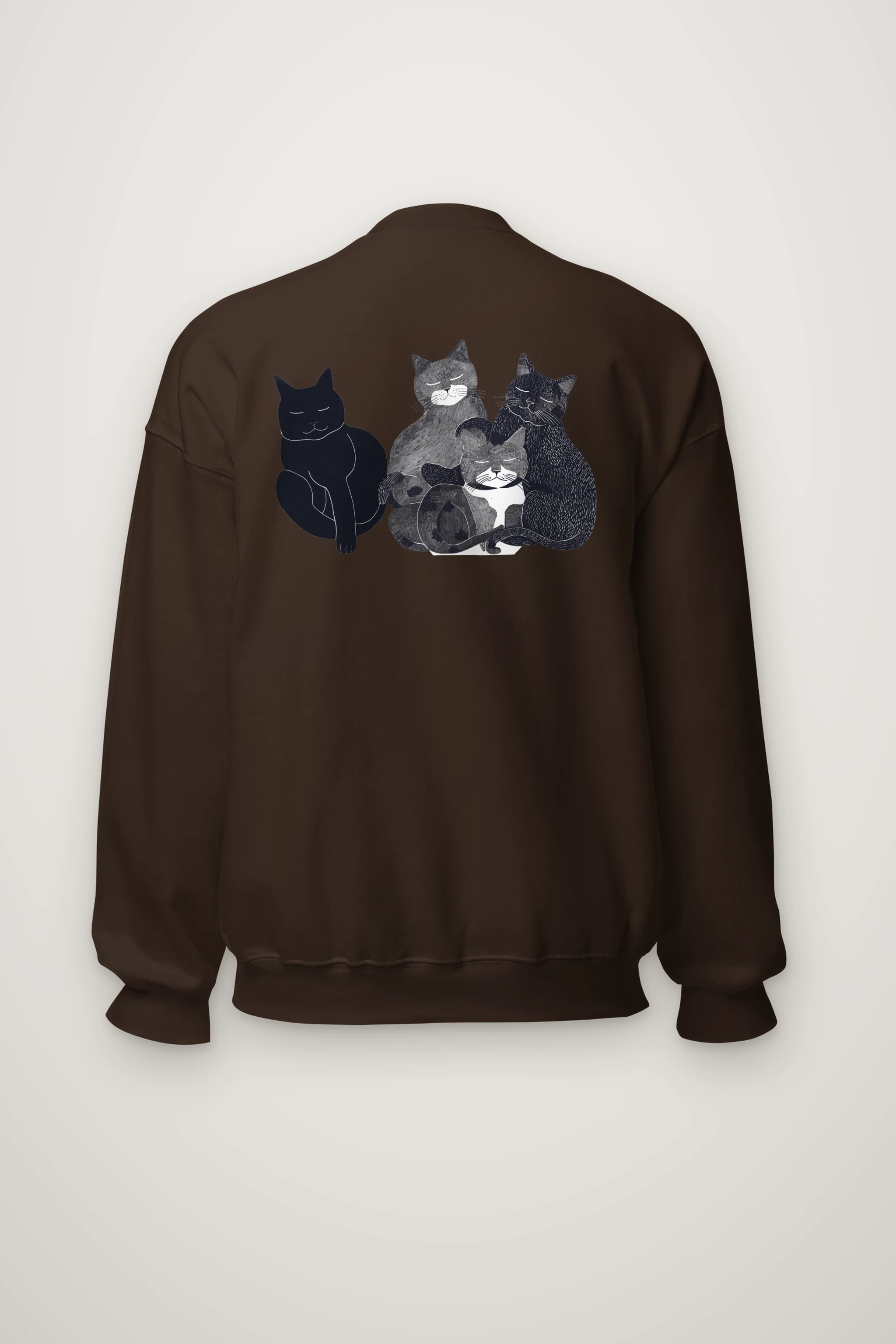 "Five Cat Gathering" Heavy Blend Unisex Crewneck Sweatshirt