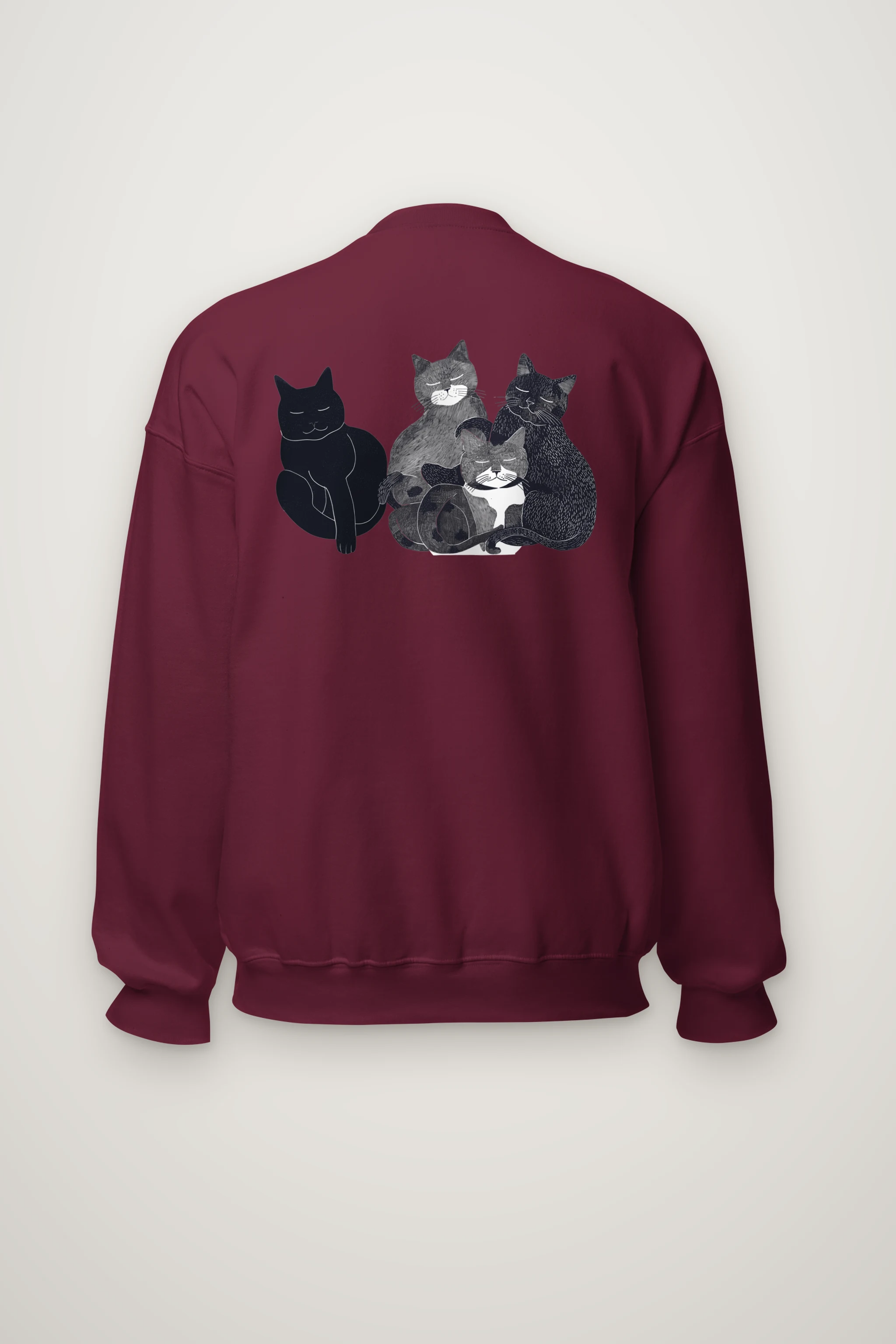 "Five Cat Gathering" Heavy Blend Unisex Crewneck Sweatshirt