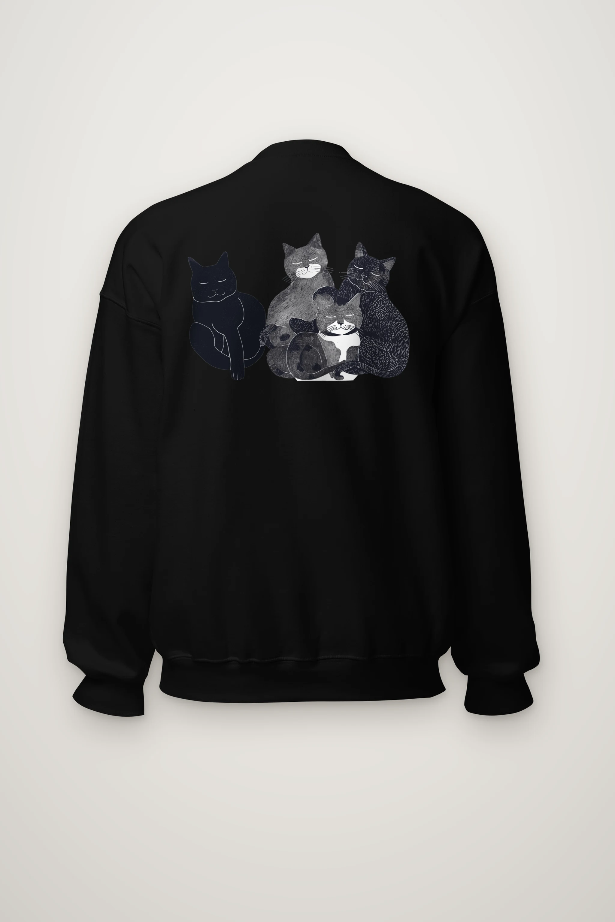 "Five Cat Gathering" Heavy Blend Unisex Crewneck Sweatshirt