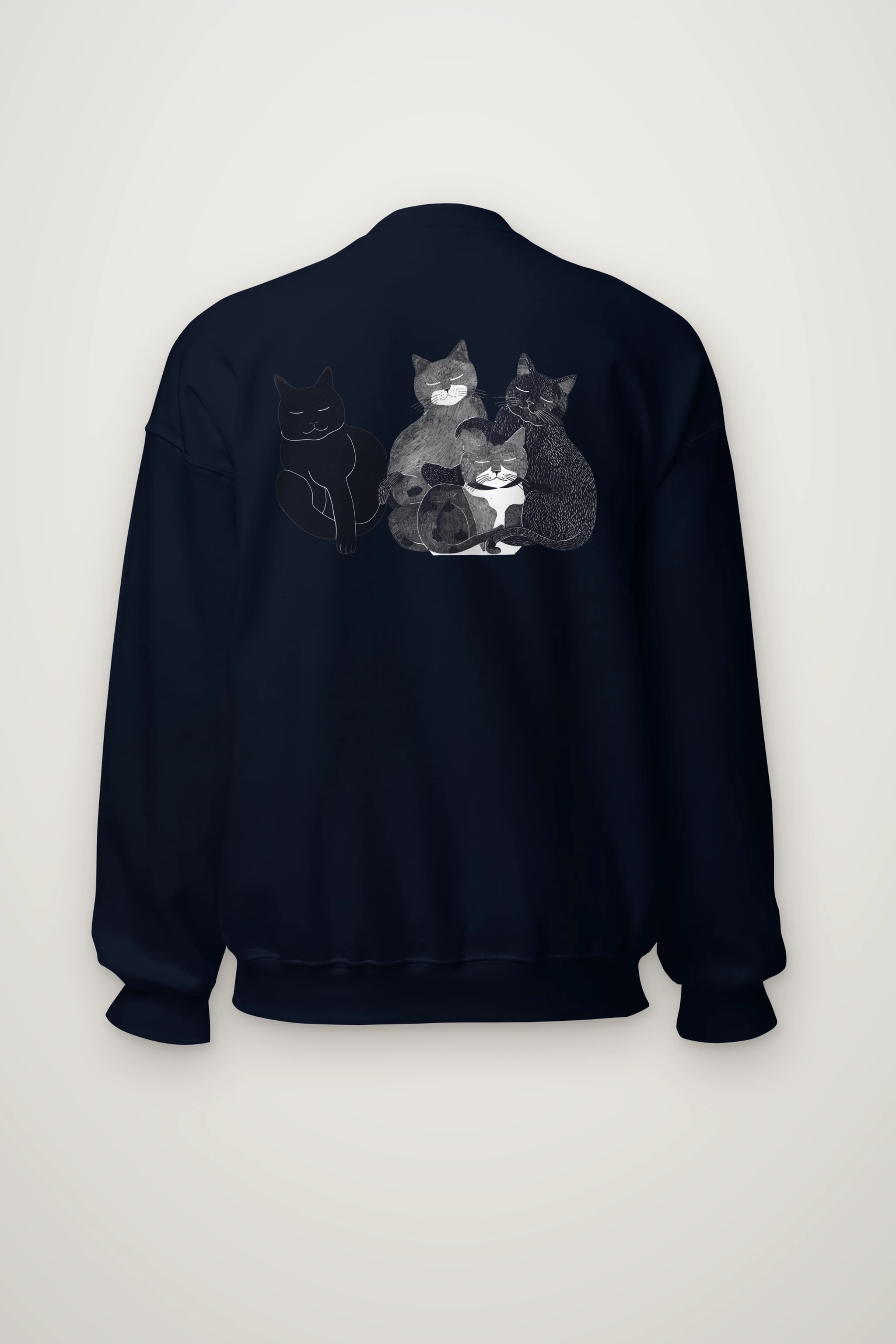 "Five Cat Gathering" Heavy Blend Unisex Crewneck Sweatshirt