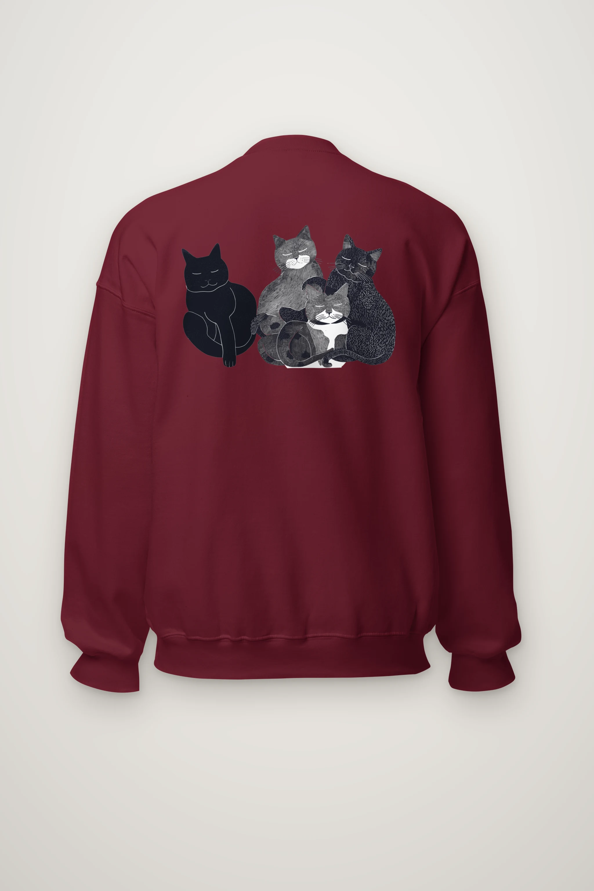"Five Cat Gathering" Heavy Blend Unisex Crewneck Sweatshirt