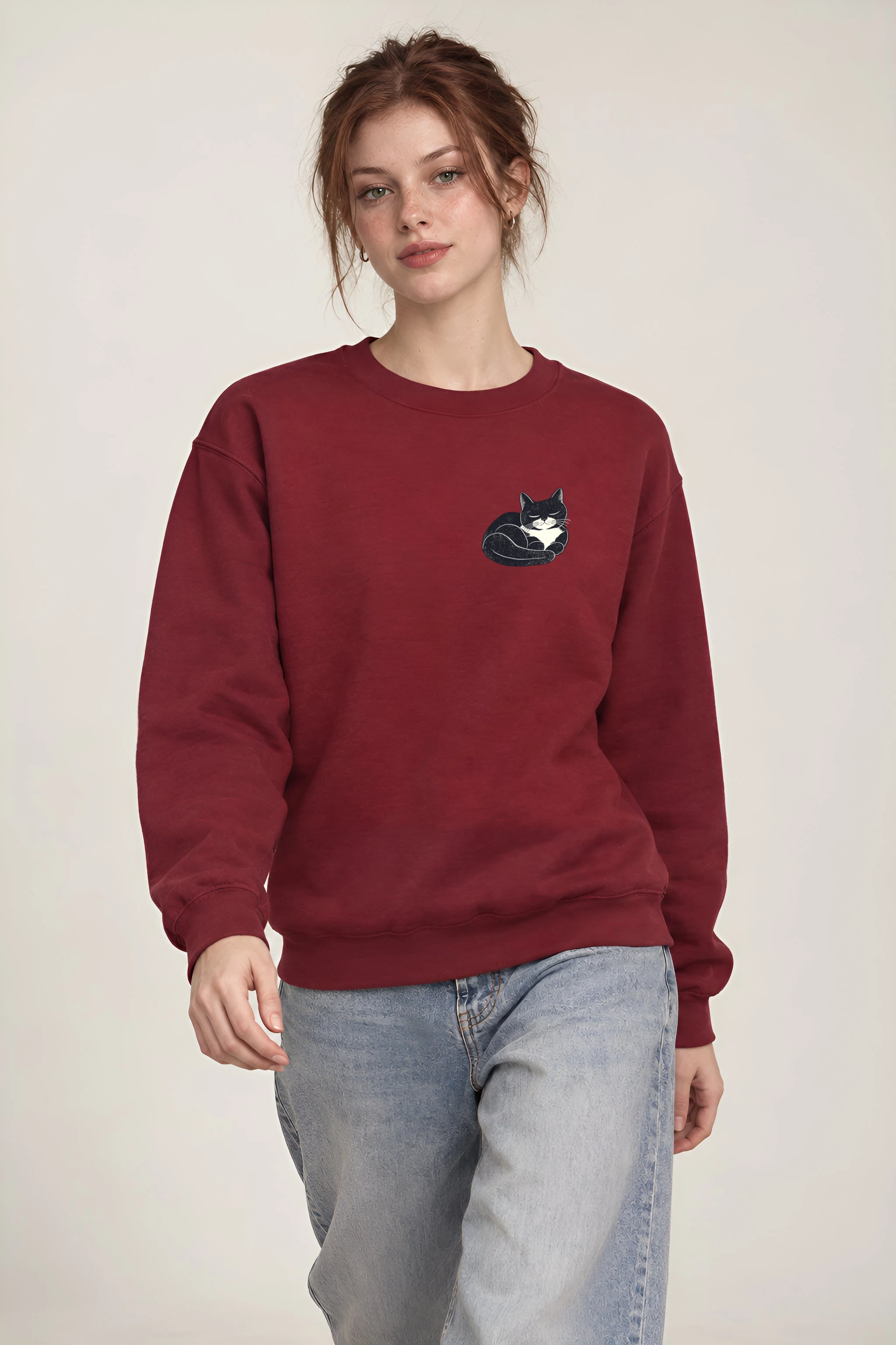 "Five Cat Gathering" 1 Crewneck Sweatshirt