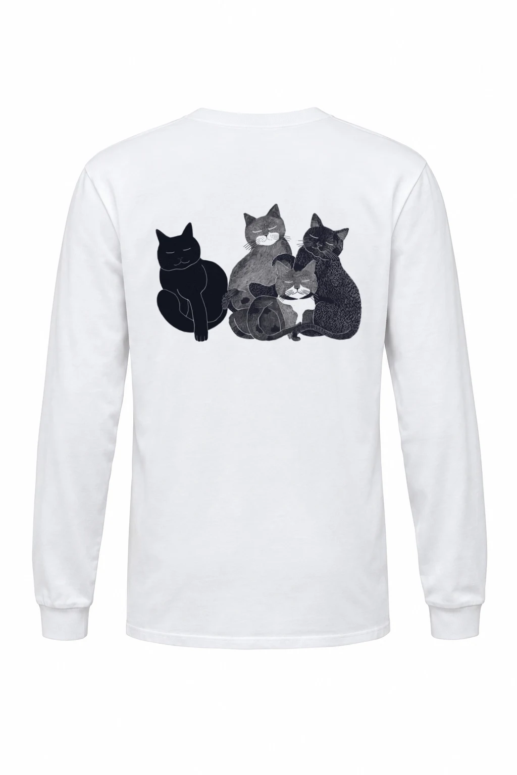 "Five Cat Gathering" Unisex Longsleeve T-shirt | Gildan 2400