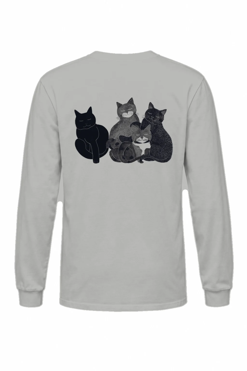 "Five Cat Gathering" Unisex Longsleeve T-shirt | Gildan 2400