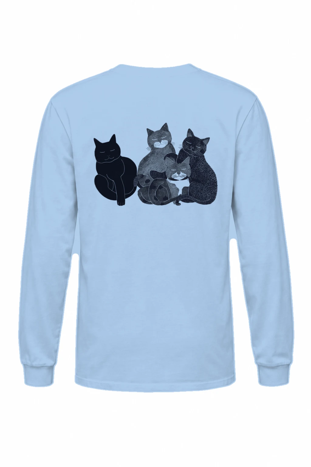 "Five Cat Gathering" Unisex Longsleeve T-shirt | Gildan 2400