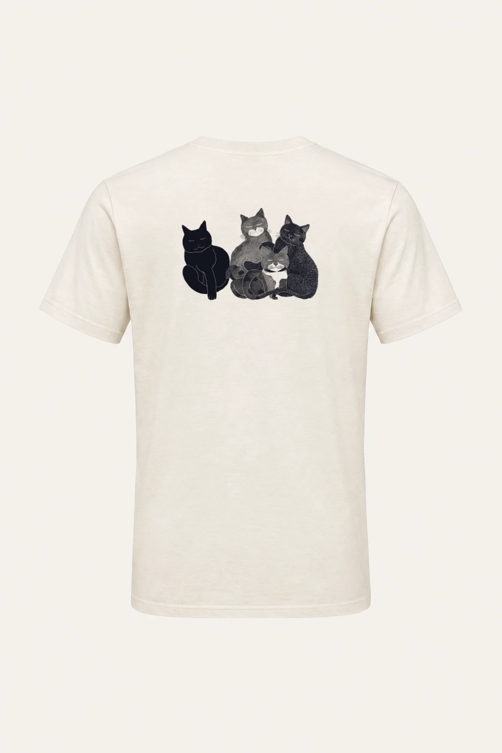 "Five Cat Lineup" Heavyweight Unisex Crewneck T-shirt | Gildan 5000