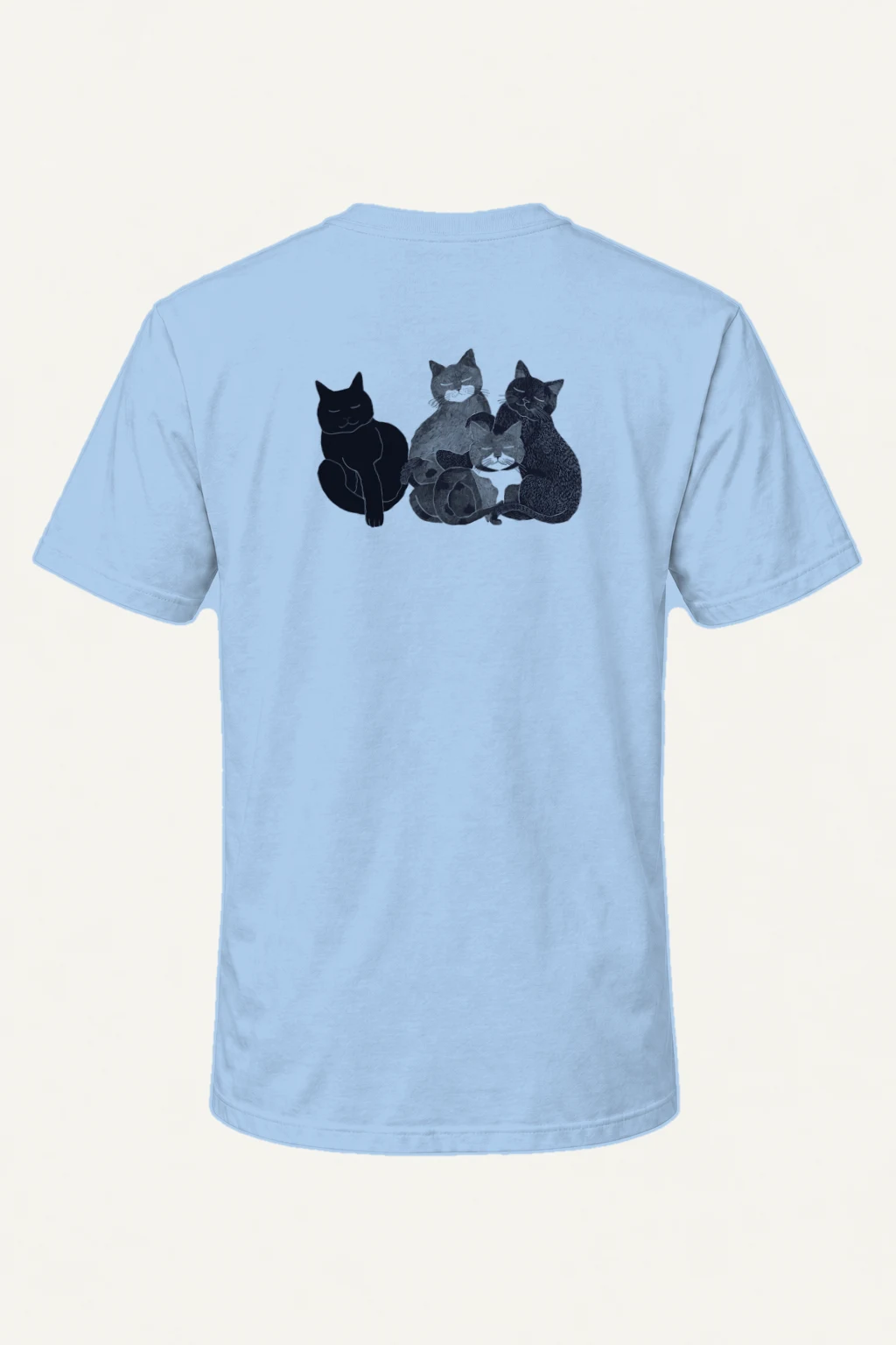 "Five Cat Lineup" Heavyweight Unisex Crewneck T-shirt | Gildan 5000