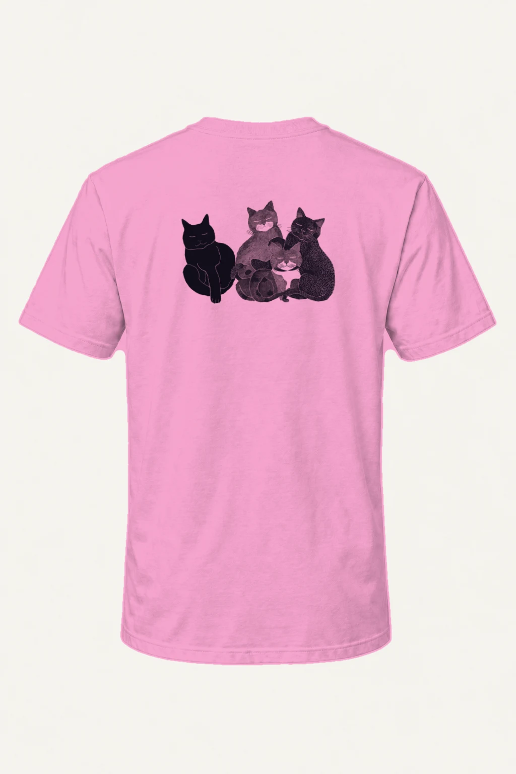 "Five Cat Lineup" Heavyweight Unisex Crewneck T-shirt | Gildan 5000