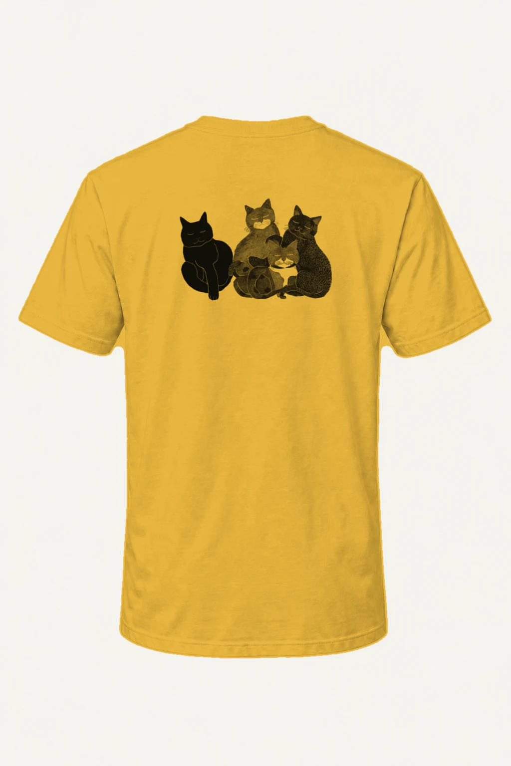 "Five Cat Lineup" Heavyweight Unisex Crewneck T-shirt | Gildan 5000