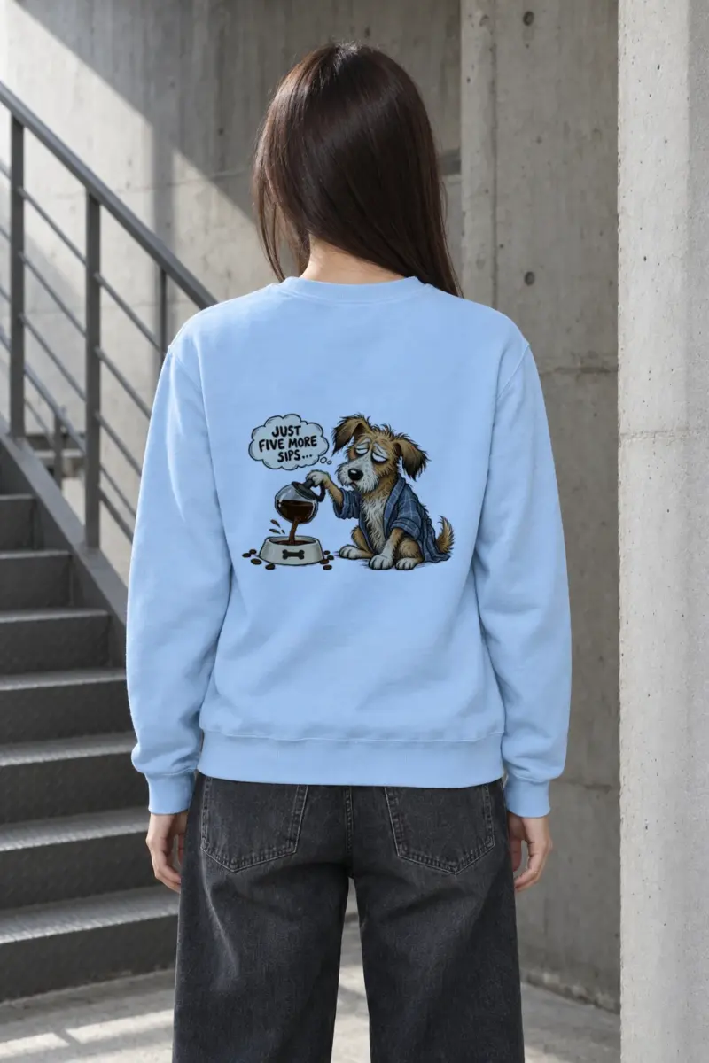 "Five More Sips" Heavy Blend Unisex Crewneck Sweatshirt