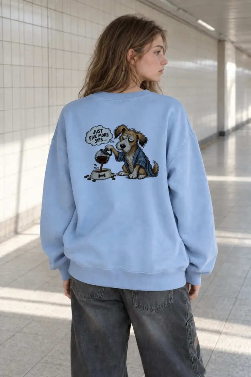 "Five More Sips" Heavy Blend Unisex Crewneck Sweatshirt | Gildan 18000