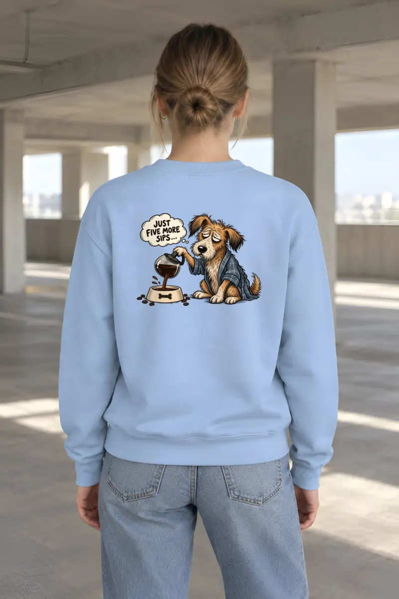 "Five More Sips" Heavy Blend Unisex Crewneck Sweatshirt