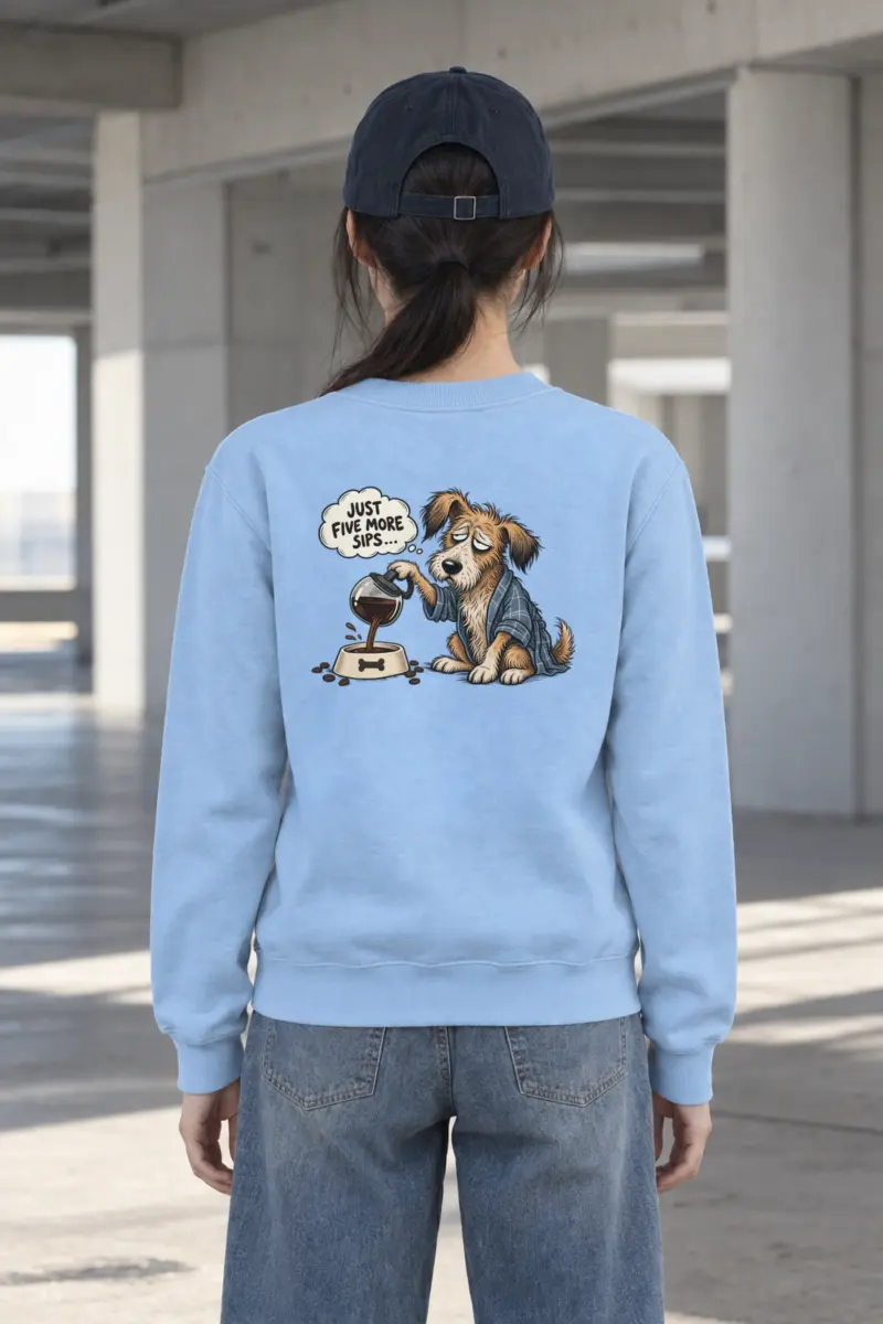 "Five More Sips" Heavy Blend Unisex Crewneck Sweatshirt