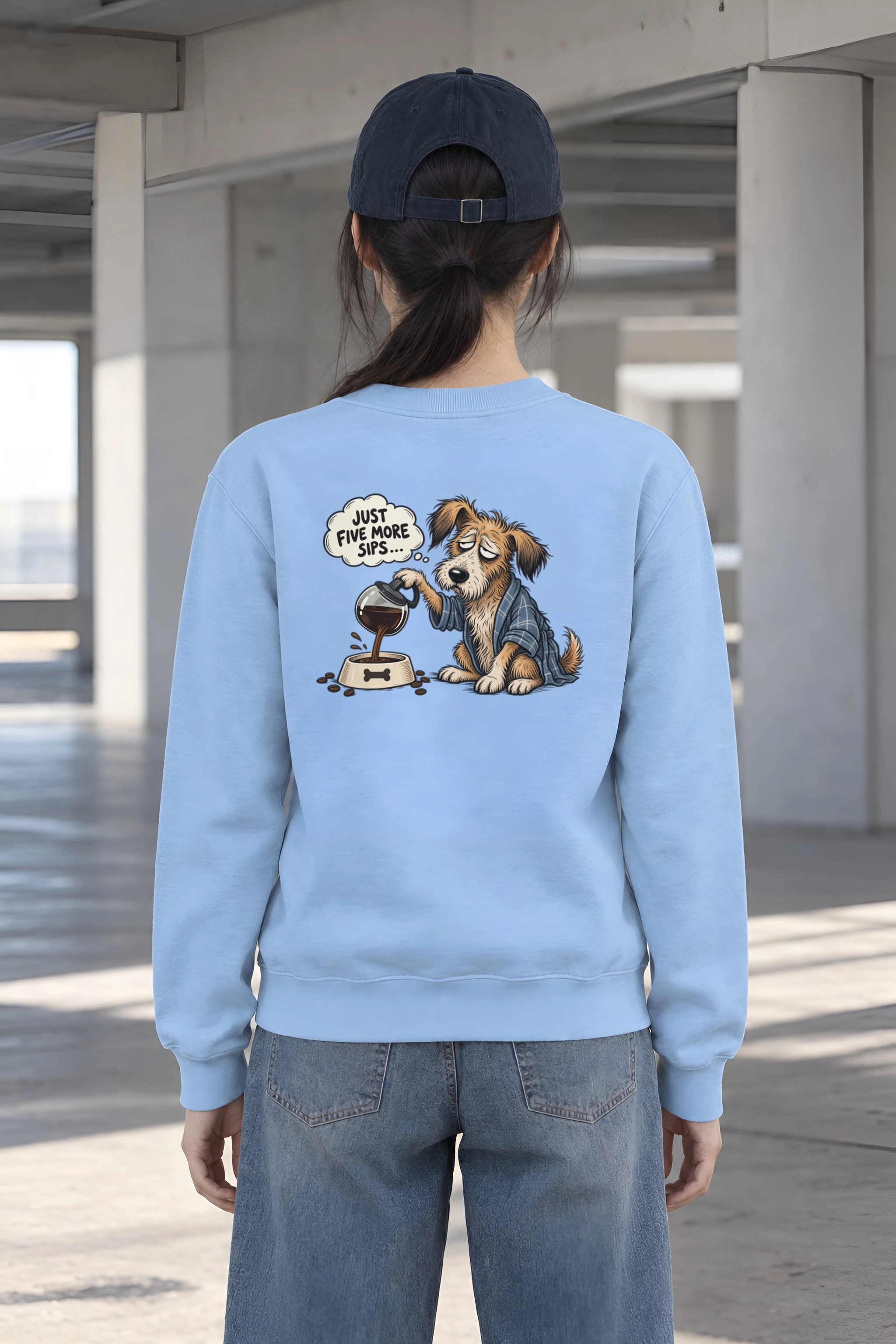 "Five More Sips" Heavy Blend Unisex Crewneck Sweatshirt