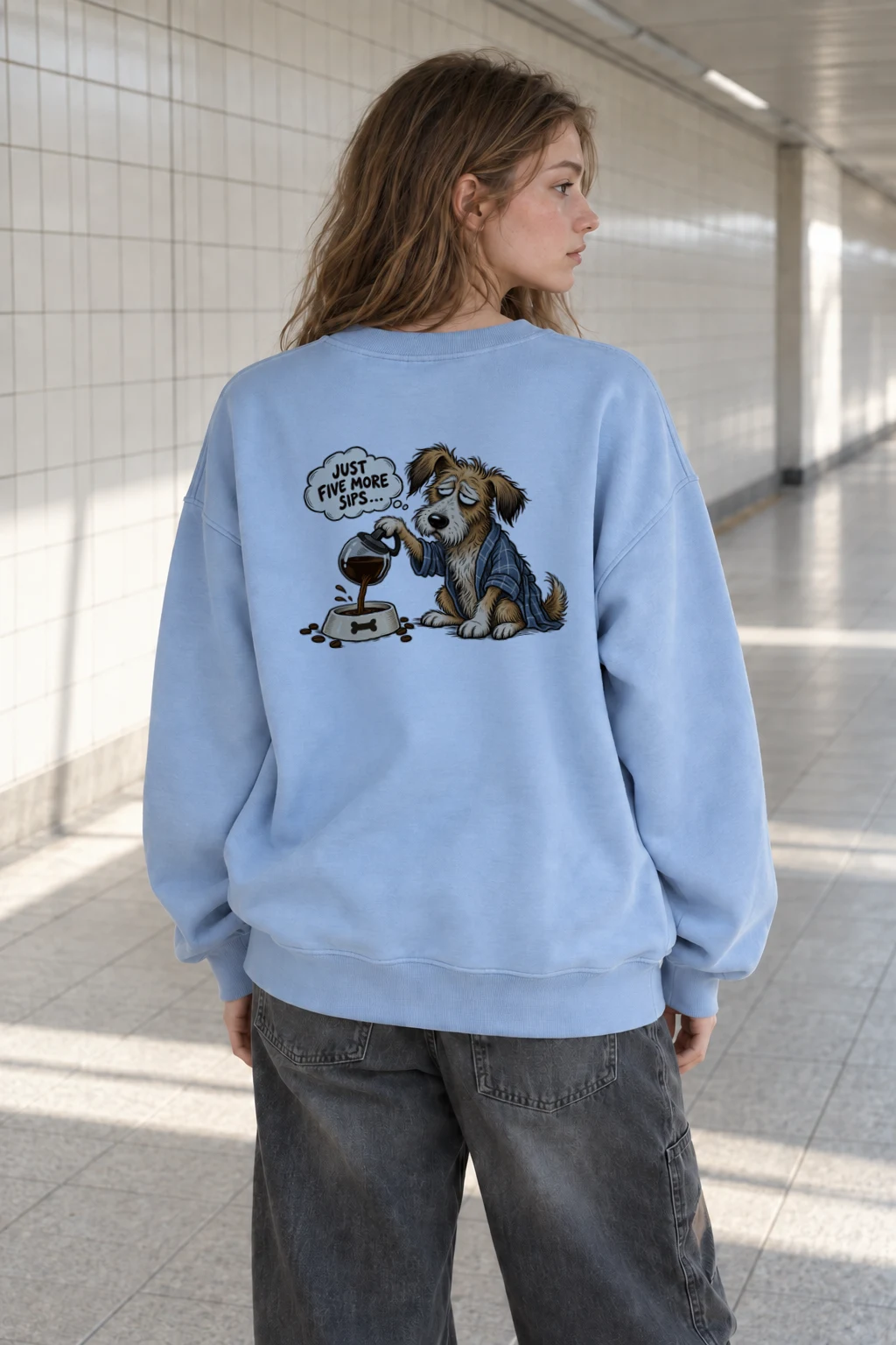 "Five More Sips" Heavy Blend Unisex Crewneck Sweatshirt | Gildan 18000