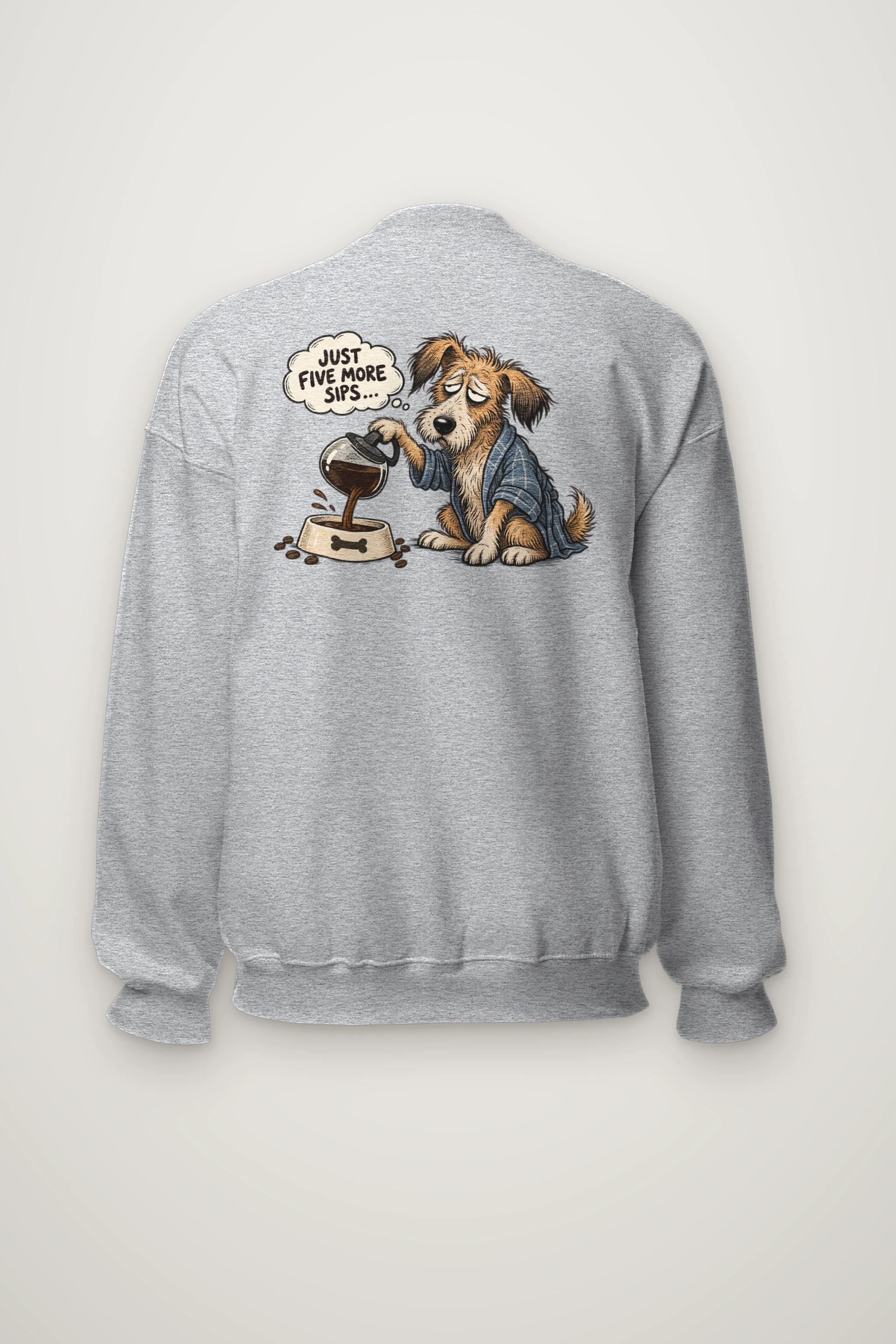 "Five More Sips" Heavy Blend Unisex Crewneck Sweatshirt