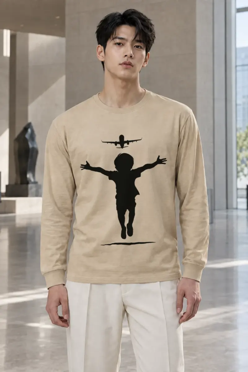 "Flight Leap" Unisex Longsleeve T-shirt | Gildan 2400
