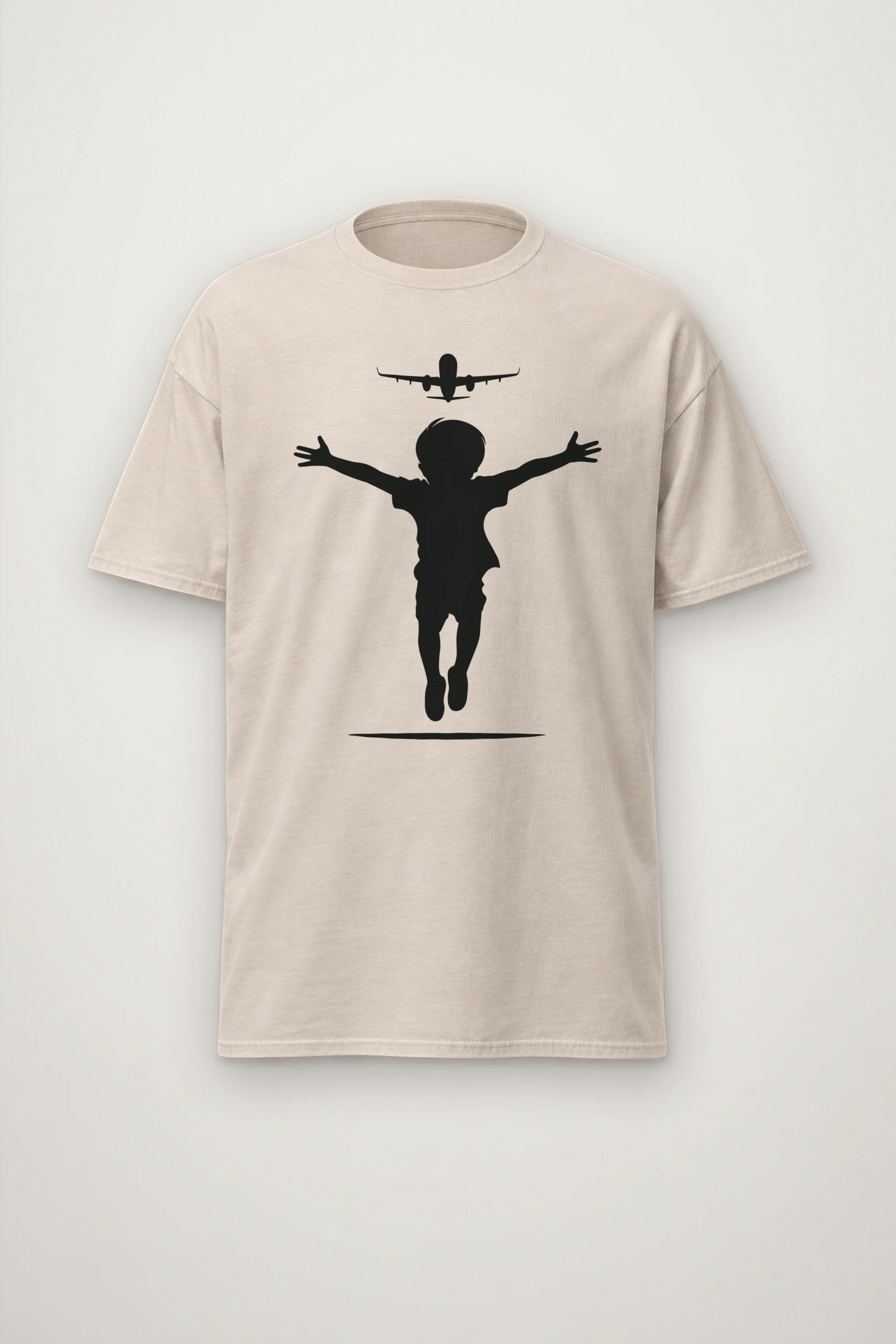 "Flight Path" Heavyweight Unisex Crewneck T-shirt
