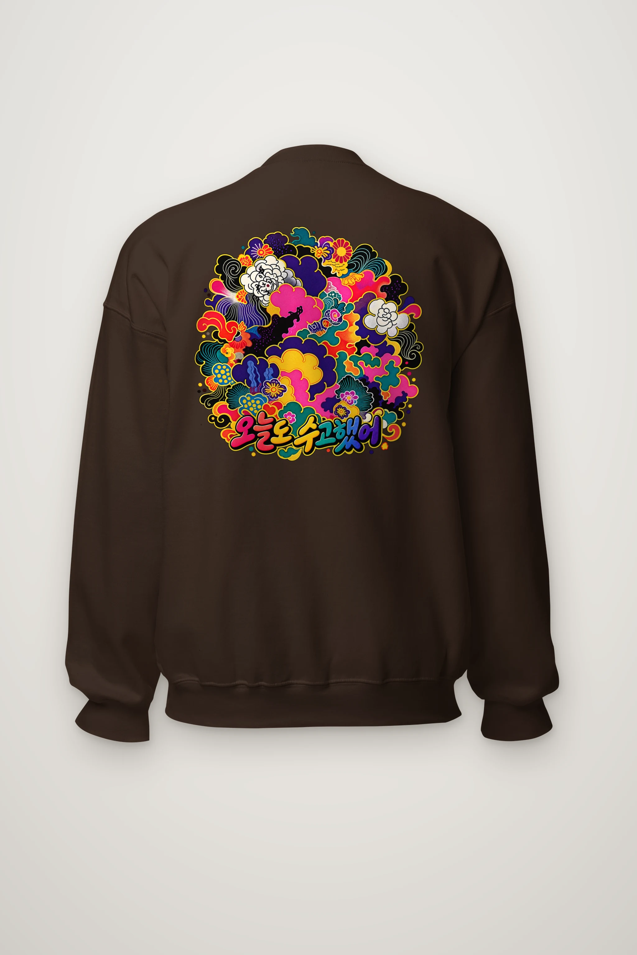 "Floral Cloud Lettering" Heavy Blend Unisex Crewneck Sweatshirt