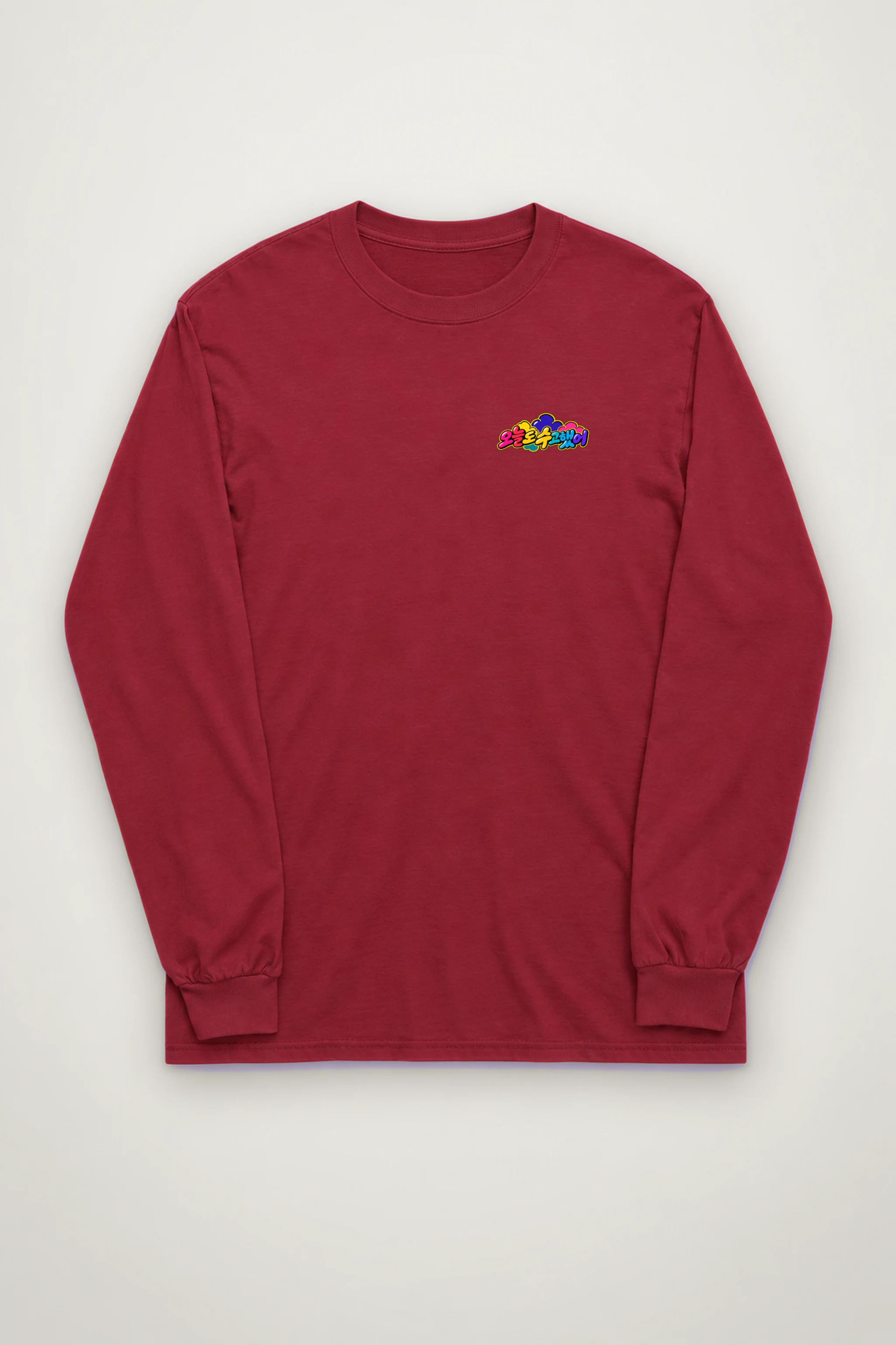 "Floral Cloud Lettering" Unisex Longsleeve T-shirt