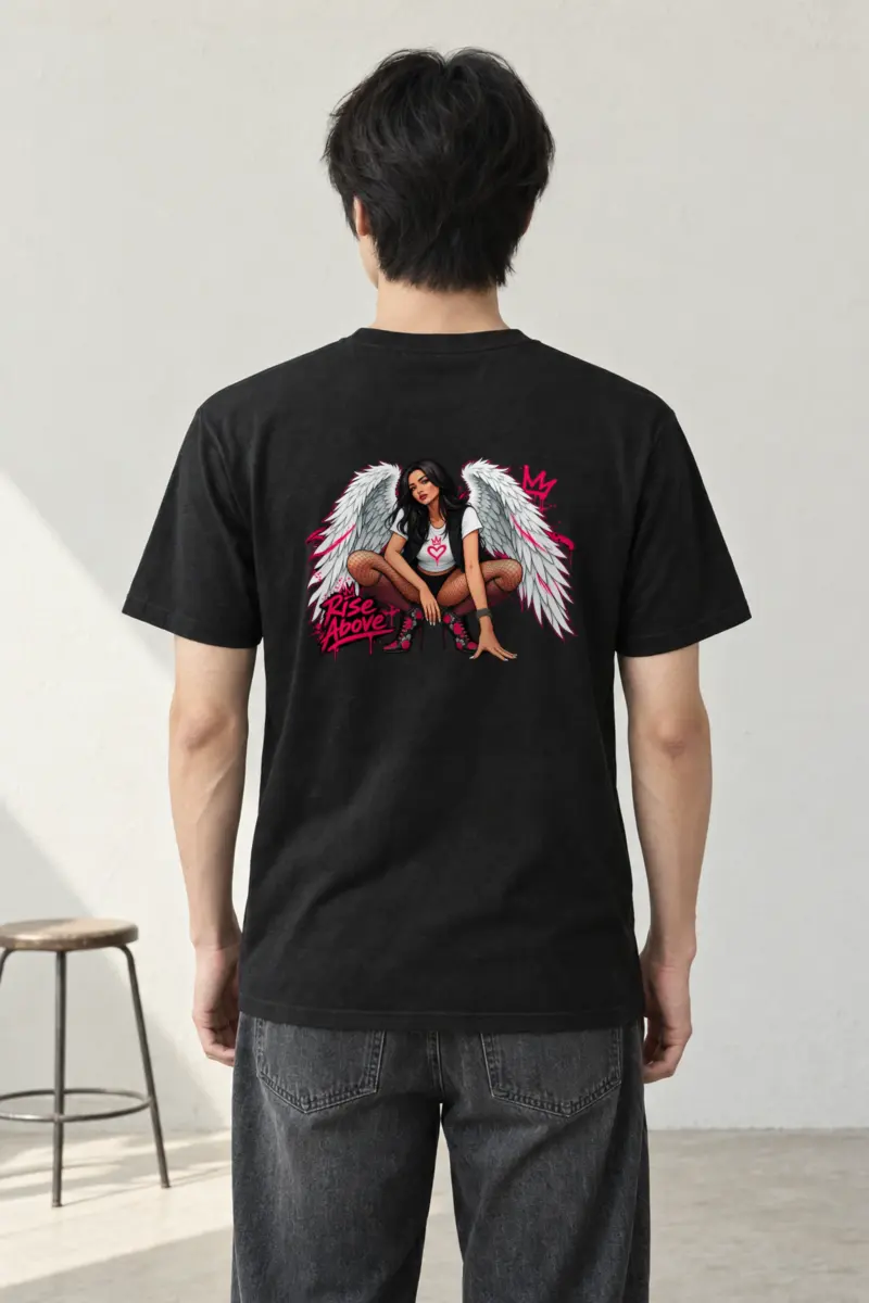 "Floral Flight" Heavyweight Unisex Crewneck T-shirt