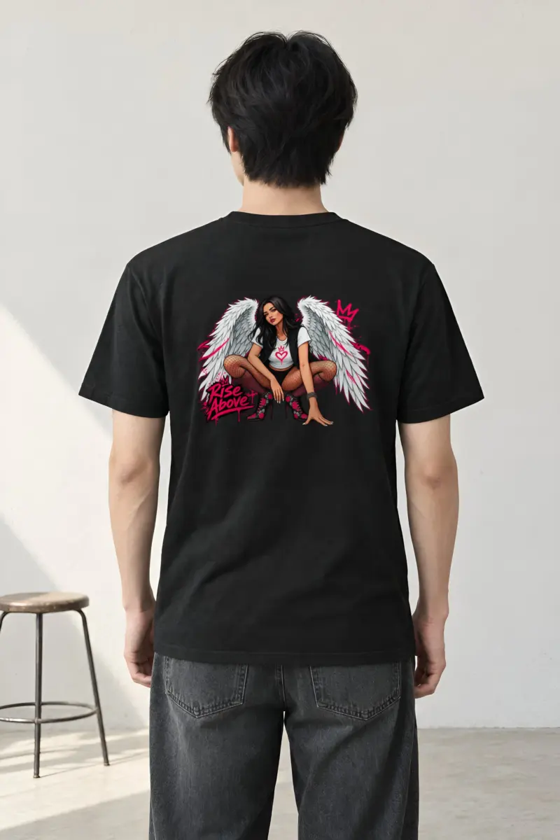 "Floral Flight" Heavyweight Unisex Crewneck T-shirt