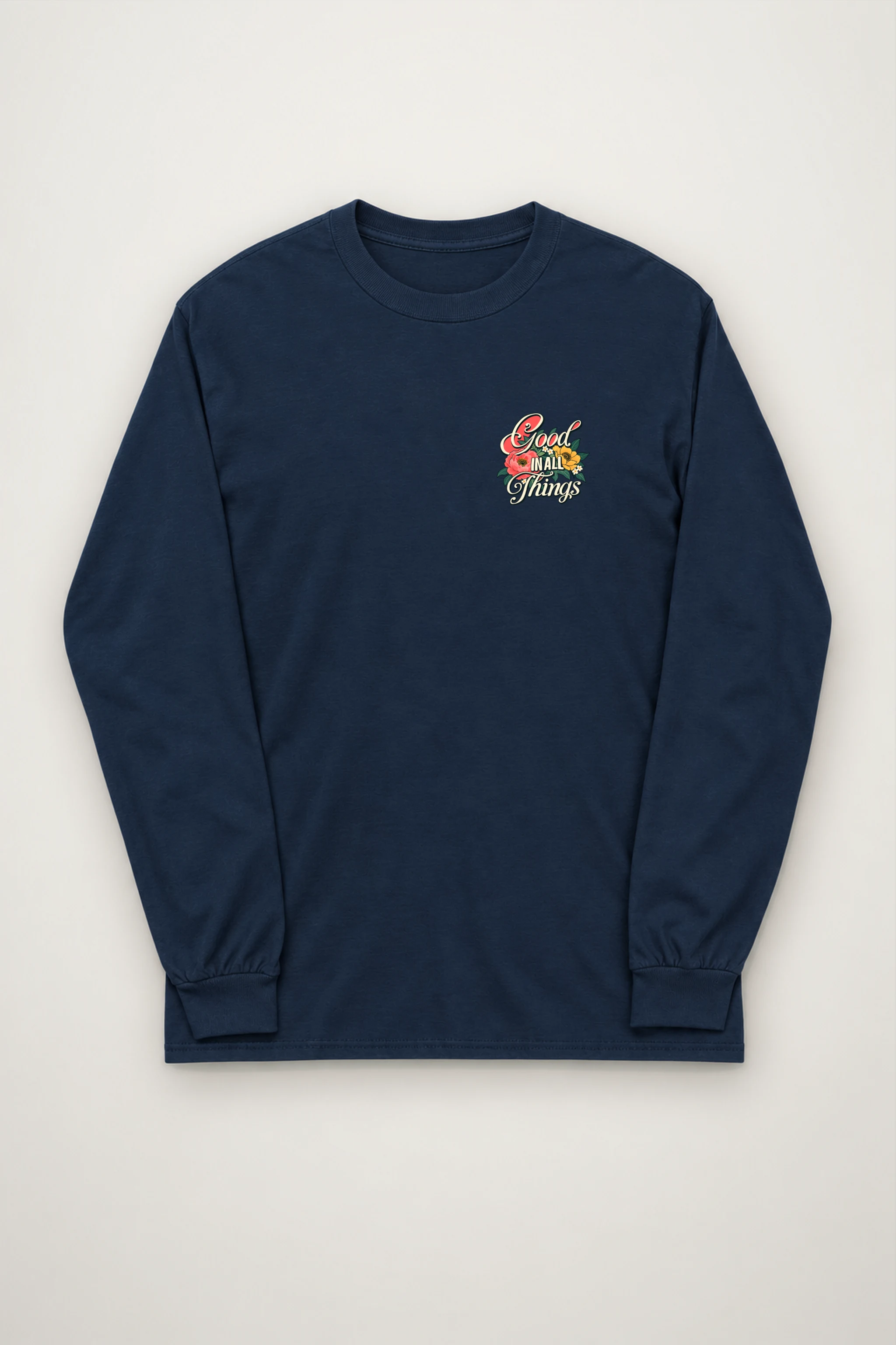 "Floral Grace Profile" Unisex Longsleeve T-shirt