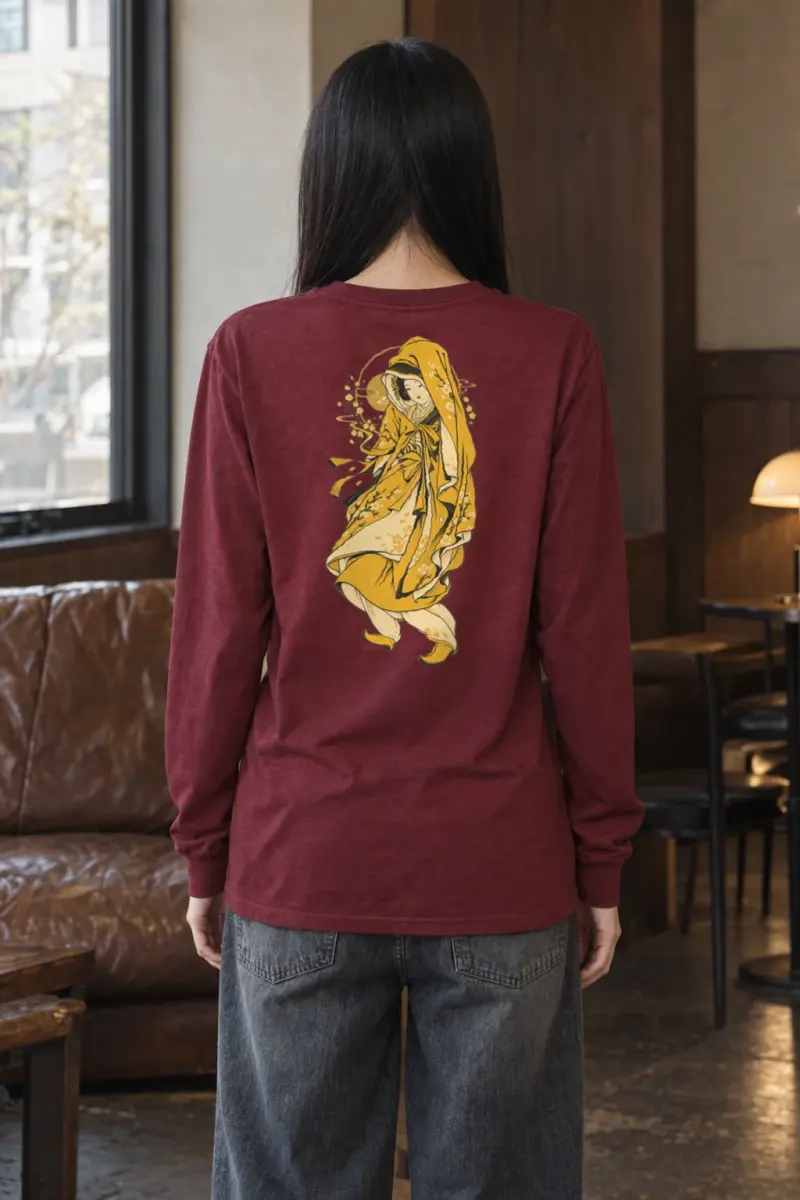 "Floral Hooded Muse" Unisex Longsleeve T-shirt | Gildan 2400