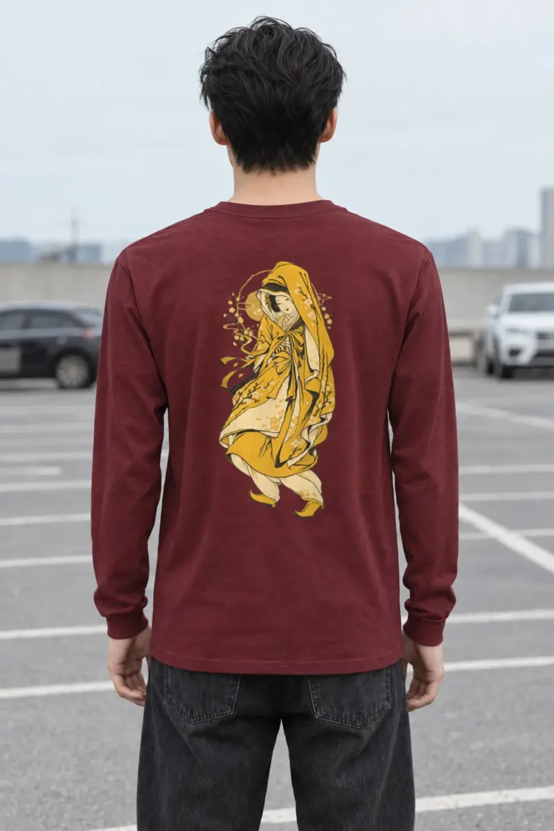 "Floral Hooded Muse" Unisex Longsleeve T-shirt