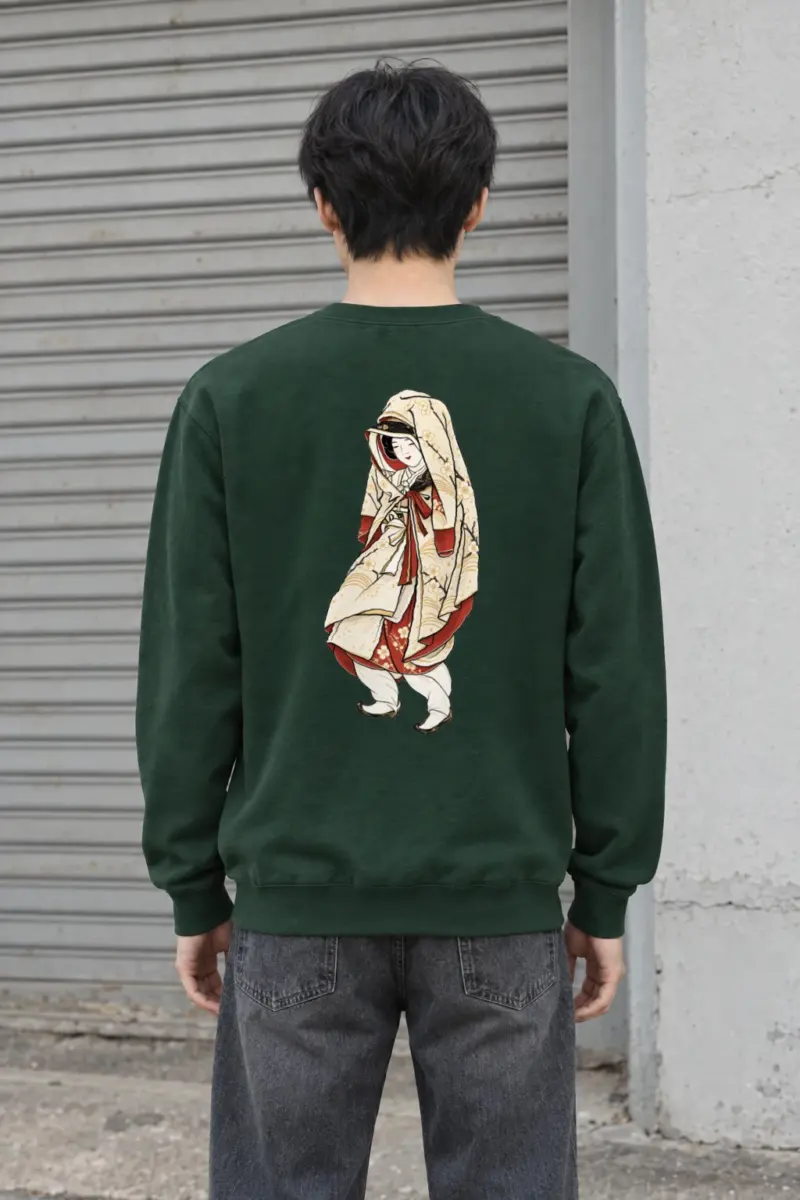 "Floral Kimono Muse" Heavy Blend Unisex Crewneck Sweatshirt