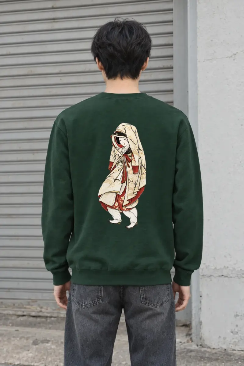 "Floral Kimono Muse" Heavy Blend Unisex Crewneck Sweatshirt