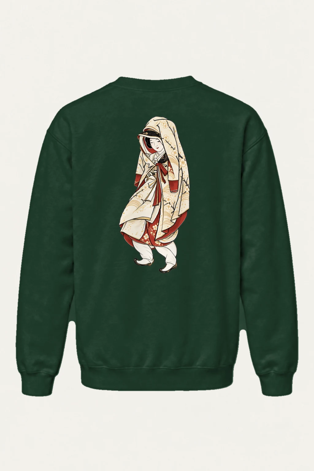 "Floral Kimono Muse" Heavy Blend Unisex Crewneck Sweatshirt | Gildan 18000