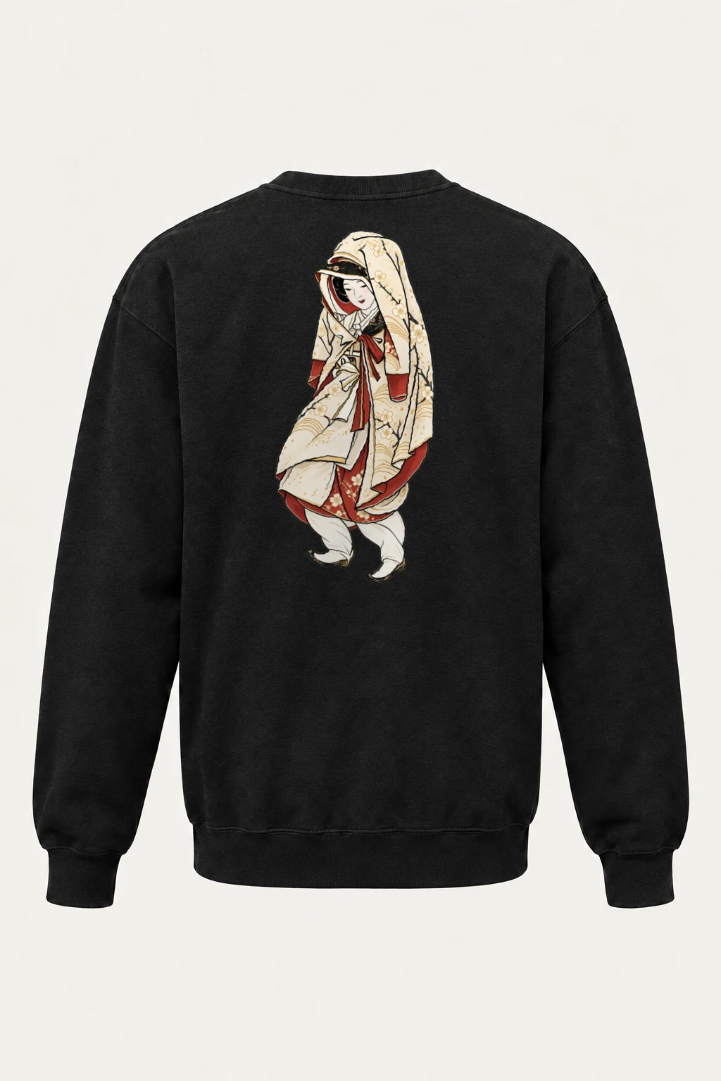 "Floral Kimono Muse" Heavy Blend Unisex Crewneck Sweatshirt | Gildan 18000