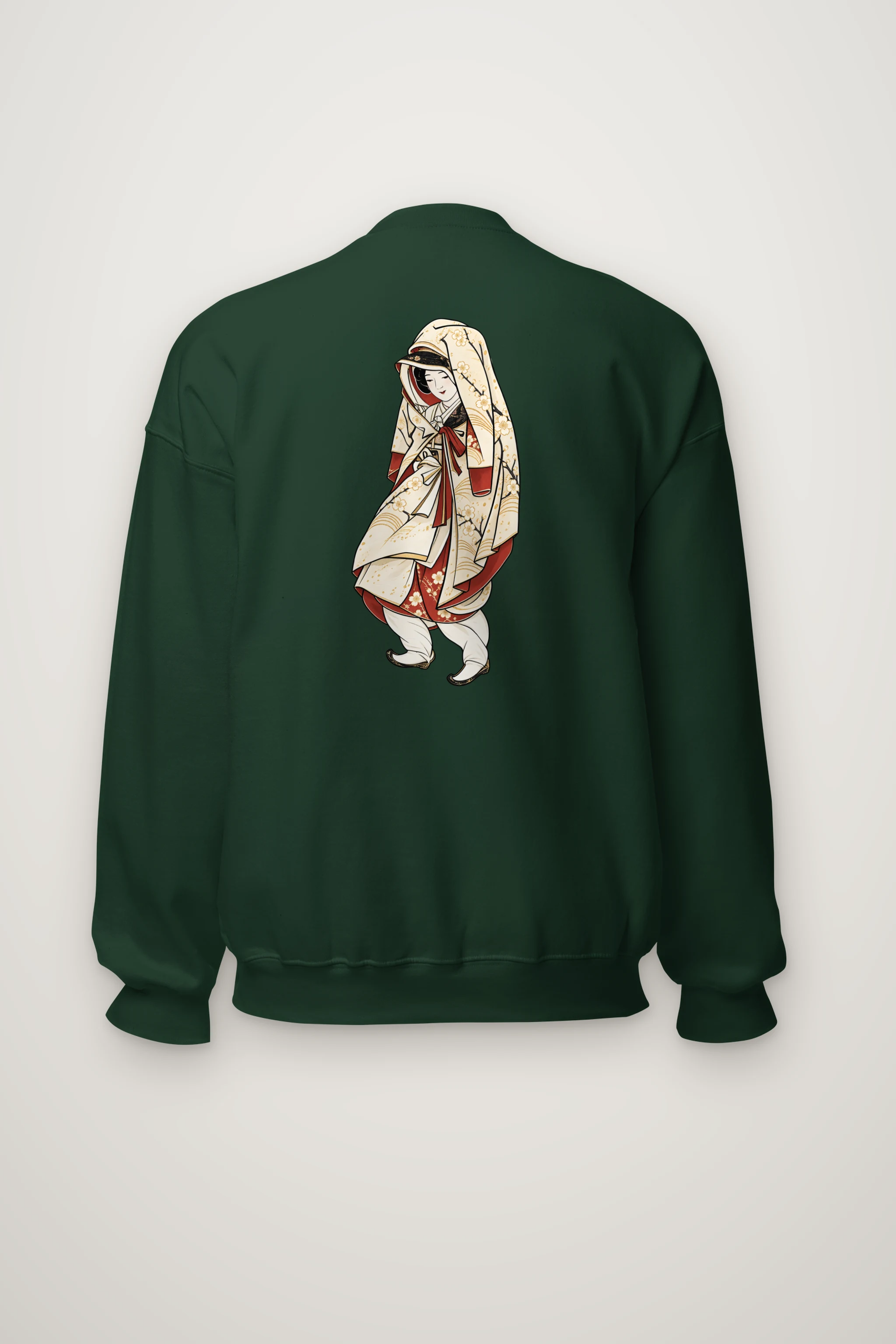"Floral Kimono Muse" Heavy Blend Unisex Crewneck Sweatshirt