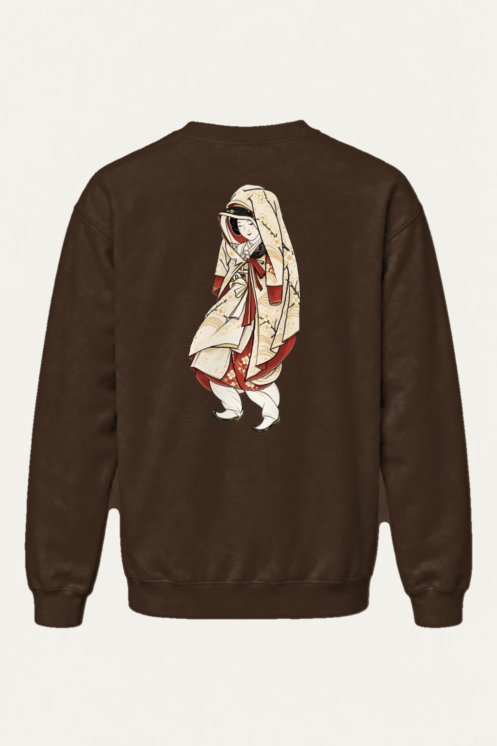 "Floral Kimono Muse" Heavy Blend Unisex Crewneck Sweatshirt | Gildan 18000