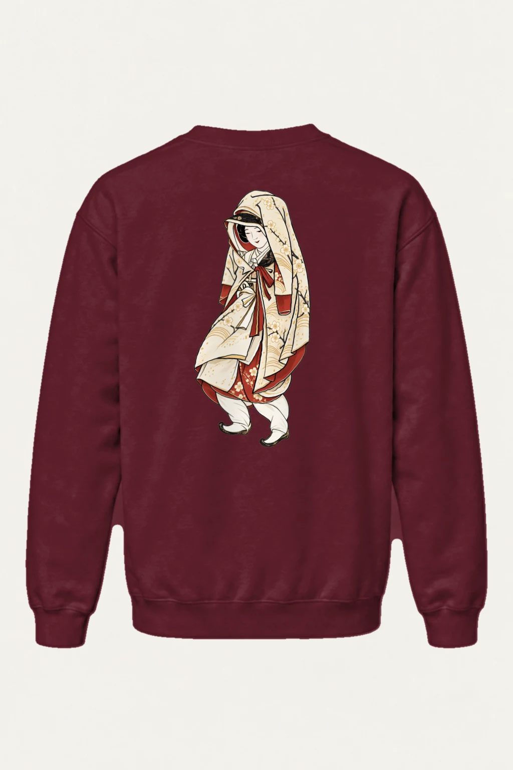 "Floral Kimono Muse" Heavy Blend Unisex Crewneck Sweatshirt | Gildan 18000