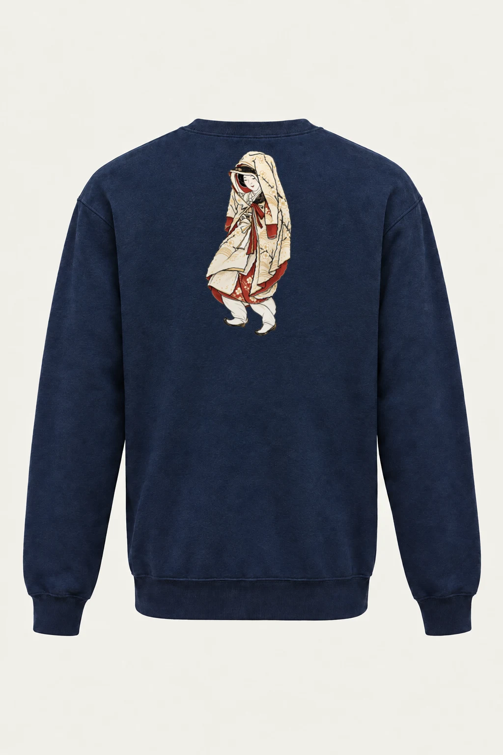 "Floral Kimono Muse" Heavy Blend Unisex Crewneck Sweatshirt | Gildan 18000