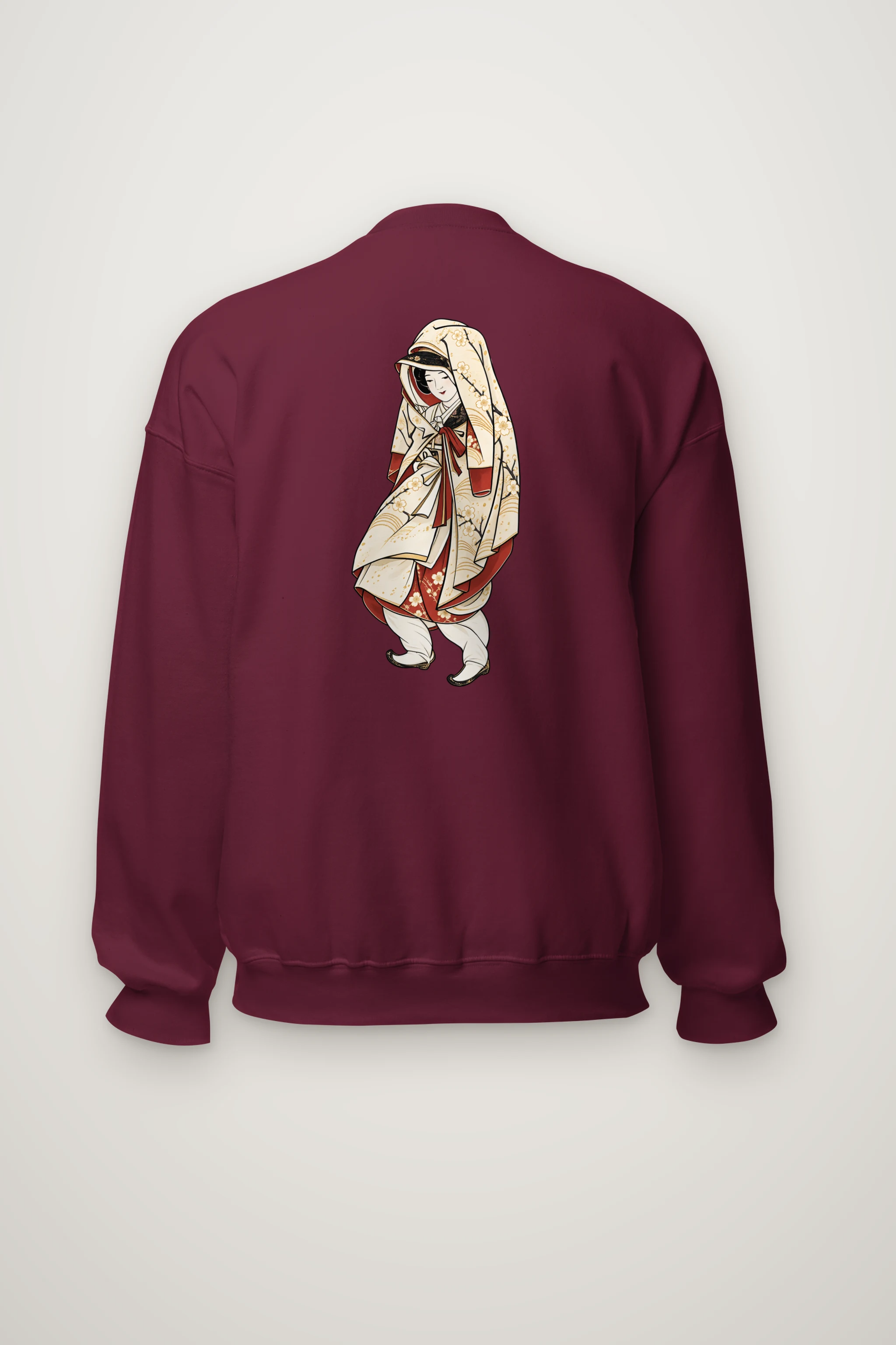 "Floral Kimono Muse" Heavy Blend Unisex Crewneck Sweatshirt