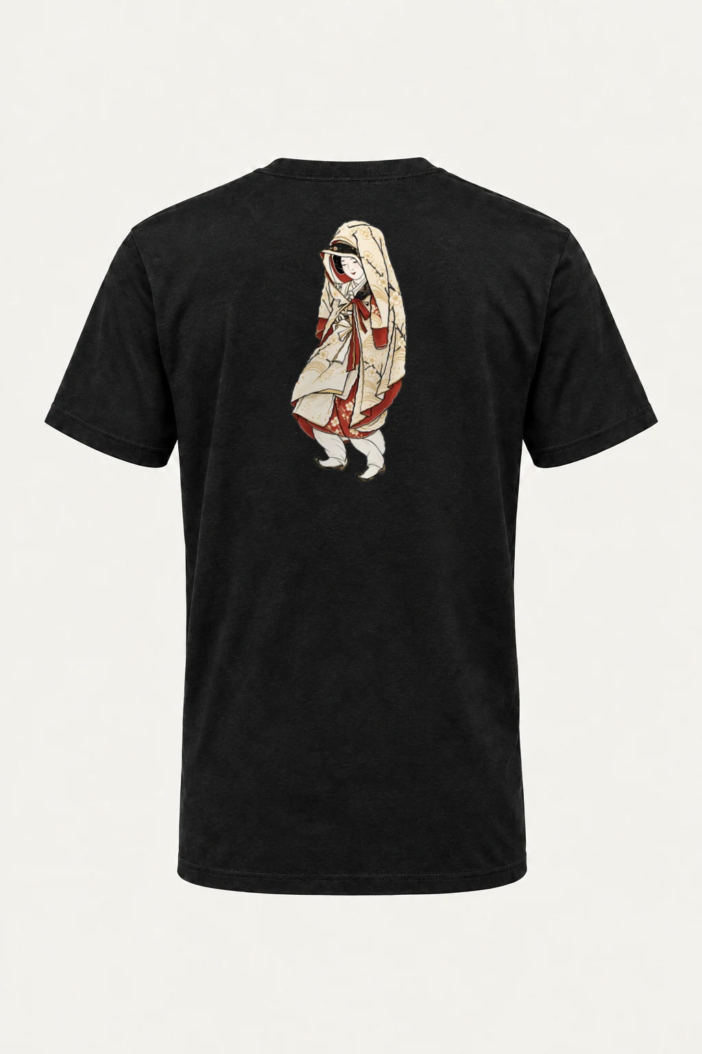 "Floral Kimono Muse" Heavyweight Unisex Crewneck T-shirt | Gildan 5000