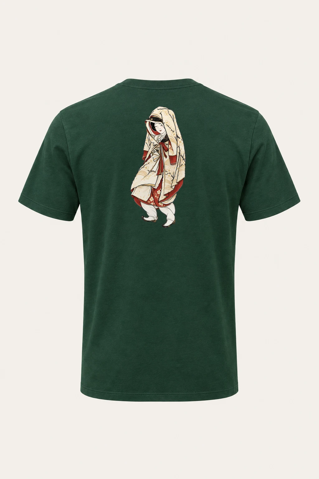 "Floral Kimono Muse" Heavyweight Unisex Crewneck T-shirt | Gildan 5000