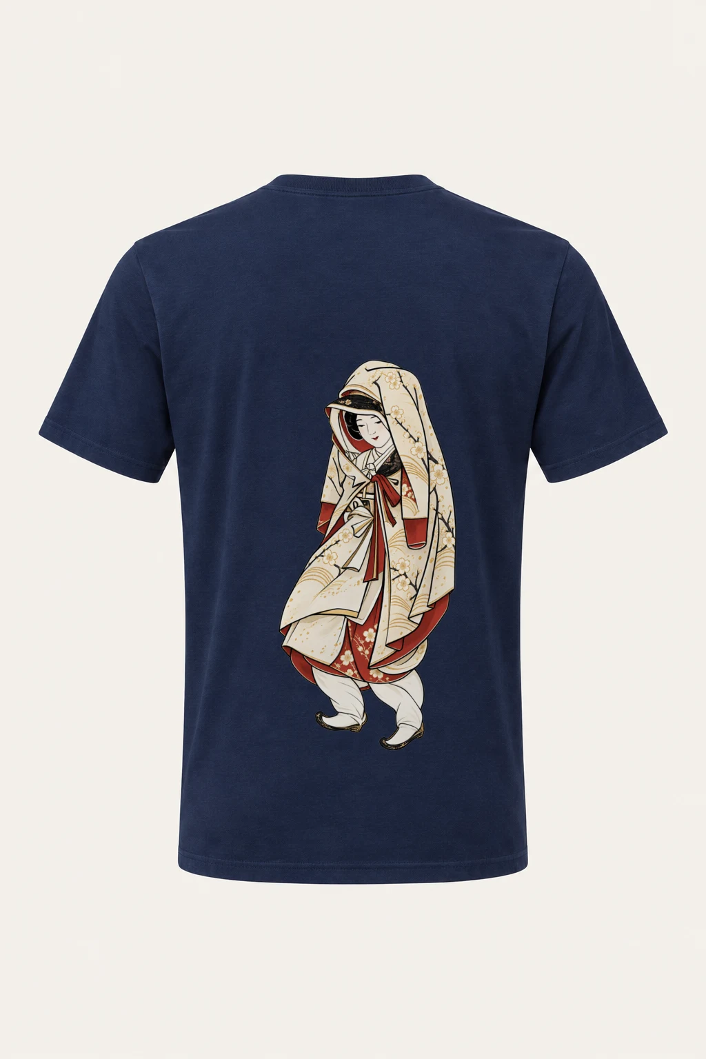 "Floral Kimono Muse" Heavyweight Unisex Crewneck T-shirt | Gildan 5000