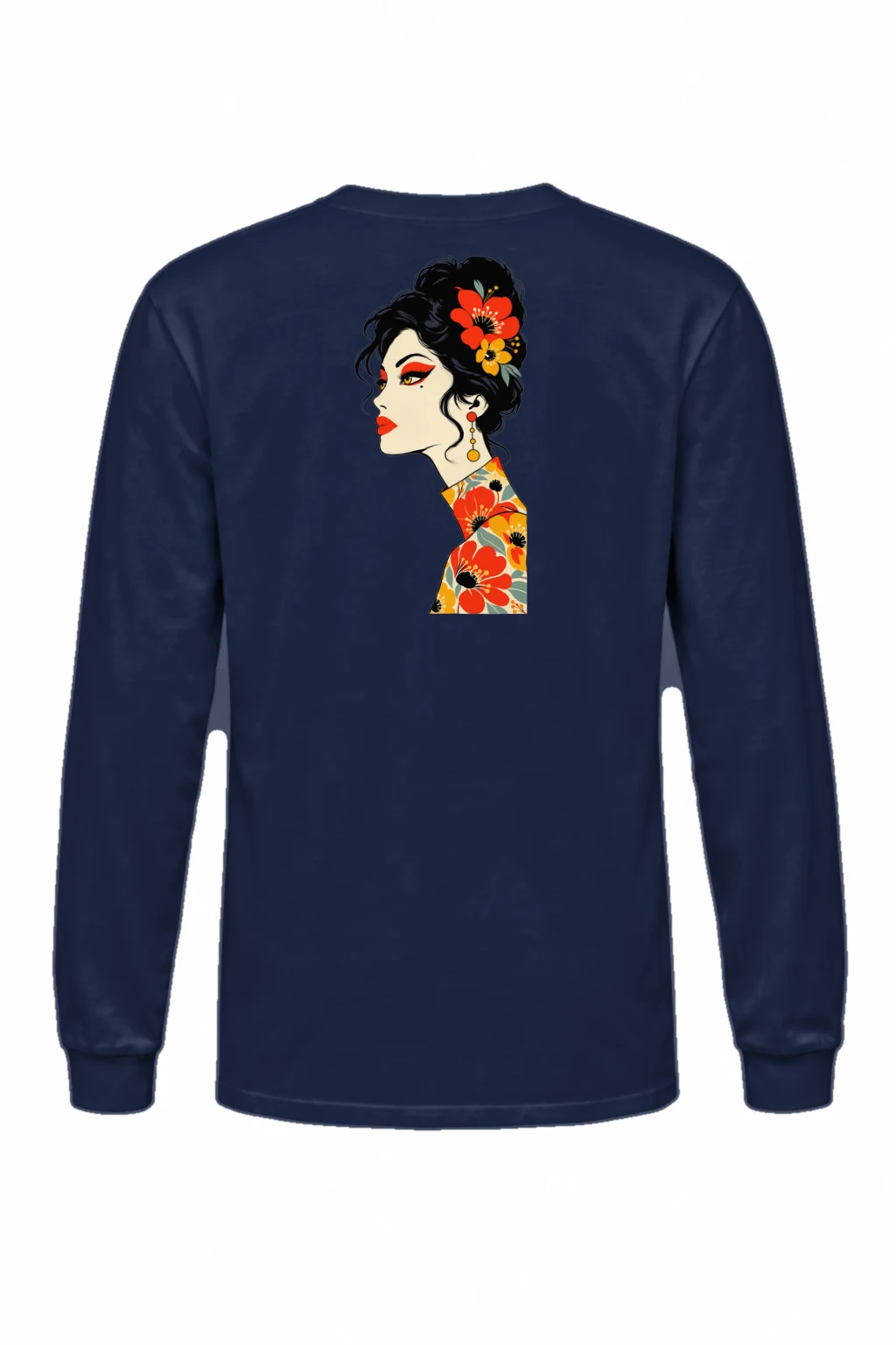 "Floral Kimono Muse" Unisex Longsleeve T-shirt | Gildan 2400