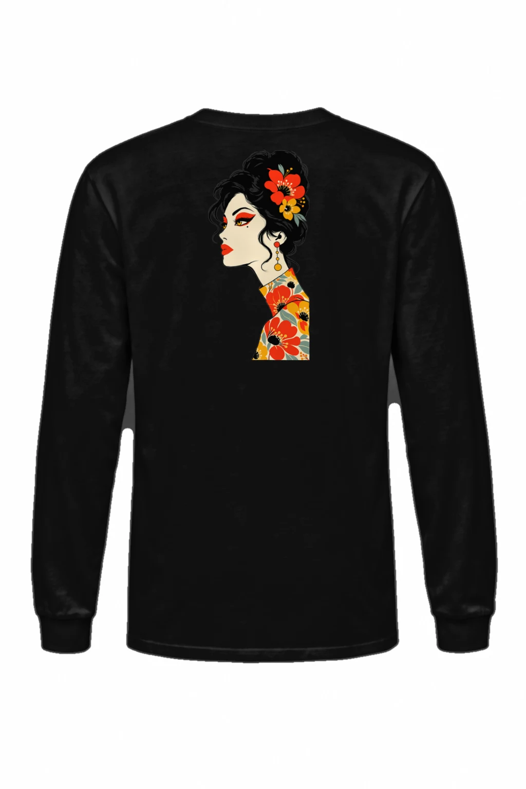 "Floral Kimono Muse" Unisex Longsleeve T-shirt | Gildan 2400